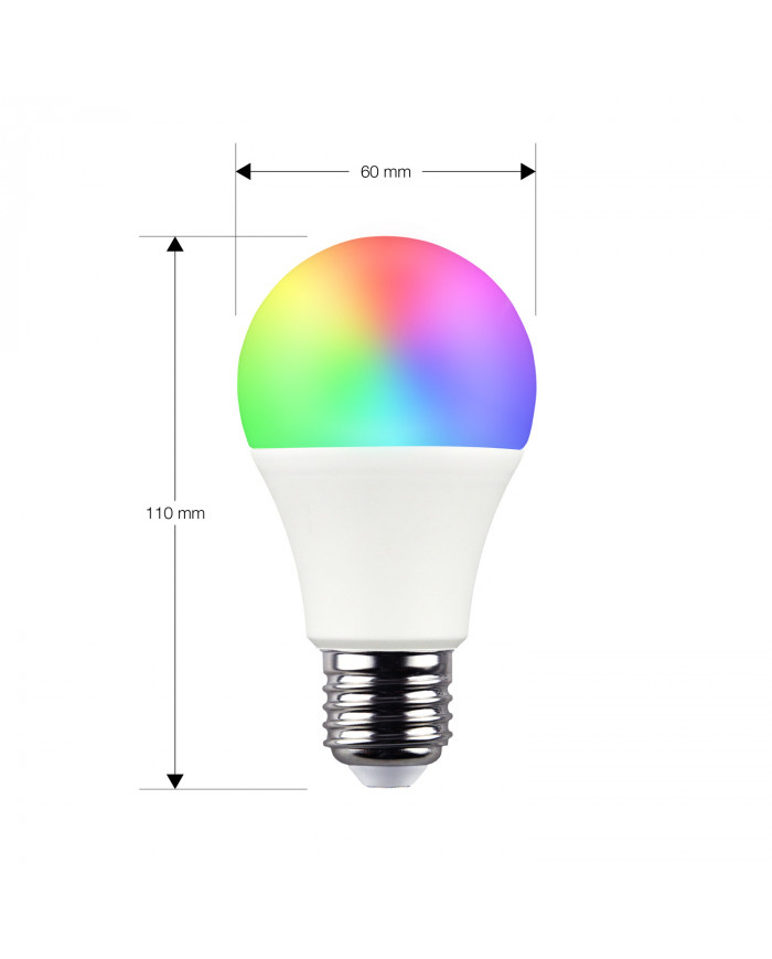 Bombilla Inteligente LED E27 9W 806 lm A60 WiFi RGBW Regulable - efectoLED