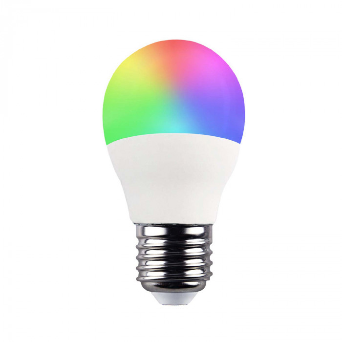 La Bombilla LED E27 RGB 5W es la opción perfecta si deseamos una bombilla  que nos permita variar la luz