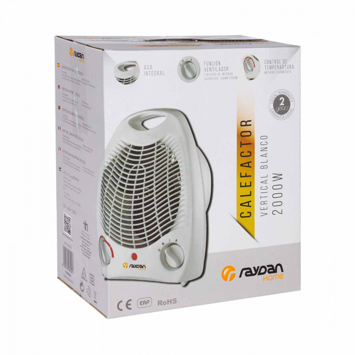 Calefactor vertical de aire (2 potencias: 1000 y 2000W) - Ferreteria  Miraflores
