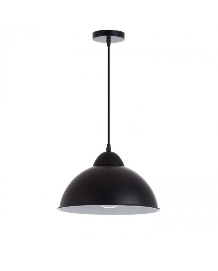 Lámpara de mesa a pilas de aluminio negro
