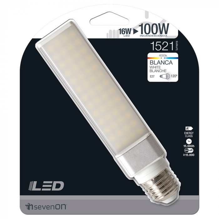 Bombilla LED PL 16W luz cálida