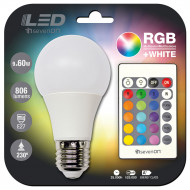 Bombilla LED Estándar E27 9W Equi.60W 806lm RGB con Mando a Distancia  25000H 7hSevenOn Premium