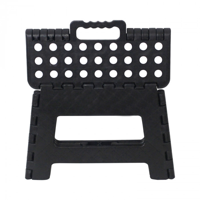 Delxo Taburete plegable de 9 pulgadas en negro, 1 paquete de taburete  plegable de alta calidad para niños, taburete plegable portátil de  plástico