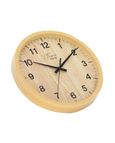 Reloj de Pared Vintage Negro/Madera Oscura Ø80cm Thinia Home