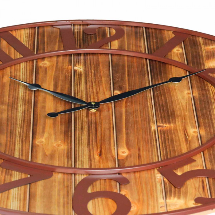 reloj-pared-grande-madera-metal - Original House