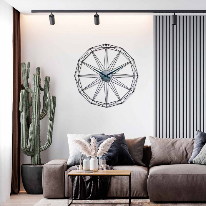  FASHION in THE CITY Espejo Superficie 3D DIY Relojes de pared  Diseño moderno Sala Relojes de pared decorativos (negro) : Hogar y Cocina